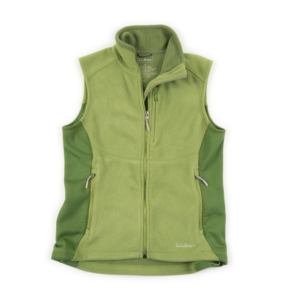 L.L. BEAN Polartec green fleece vest size S - Picture 1 of 10